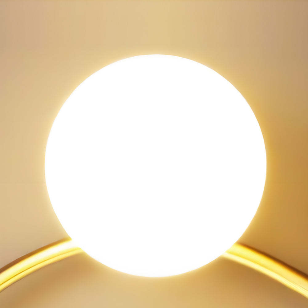 Battery Operated Round LED Hanging Metal Wall Clock-Lighom