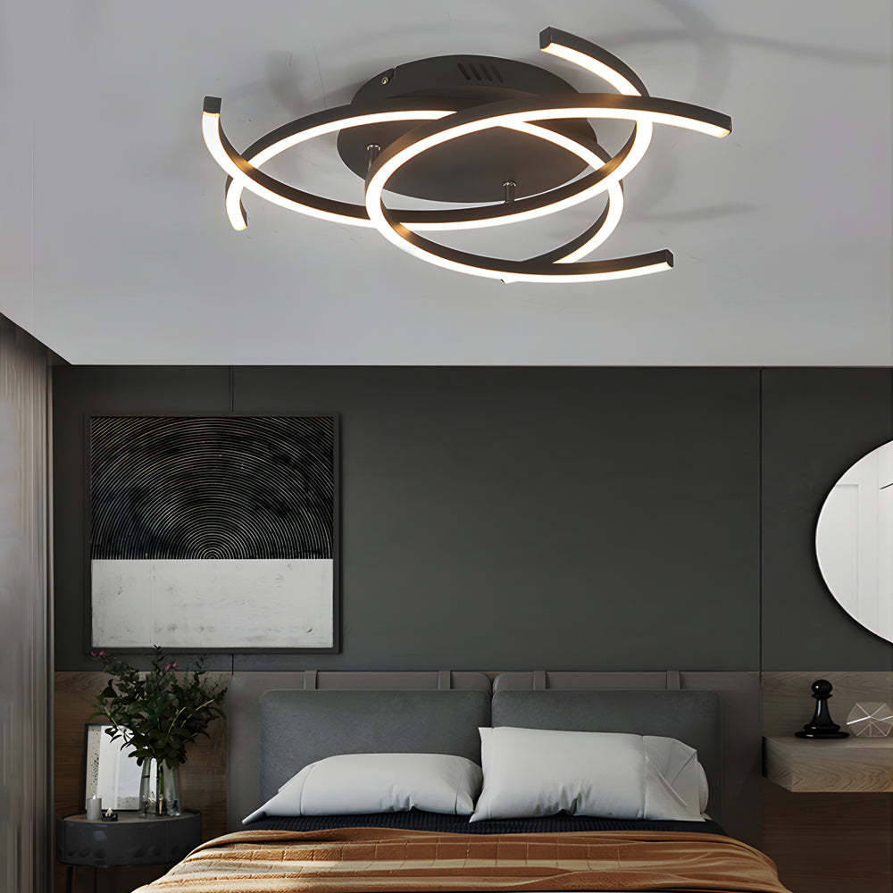 LED Dimmable Lines Modern Ceiling Light with Remote