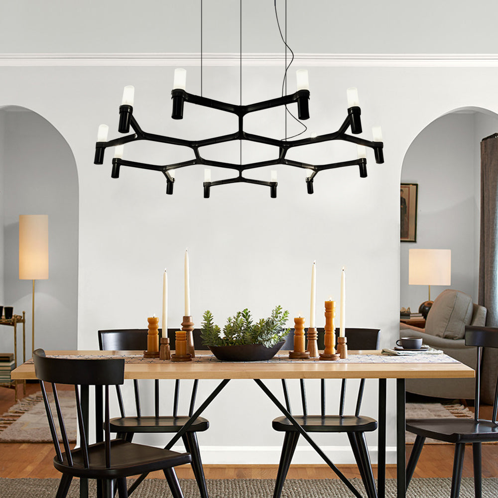 Metal Geometric LED Designer Nordic Chandelier