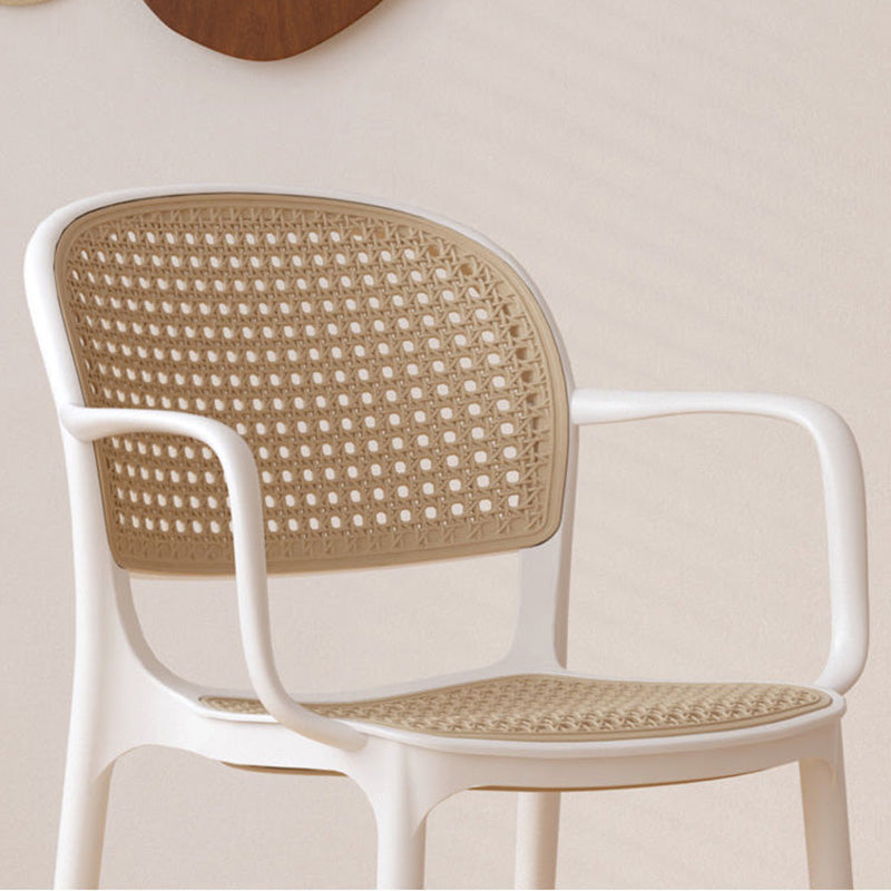 Nordic Rattan Plastic Dining Armchair