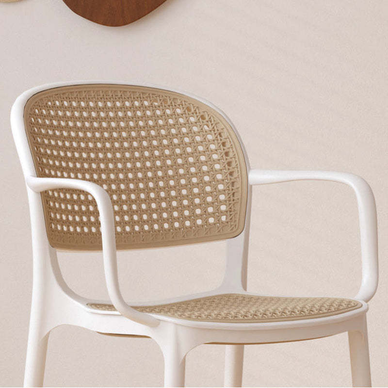 Nordic Rattan Plastic Dining Armchair