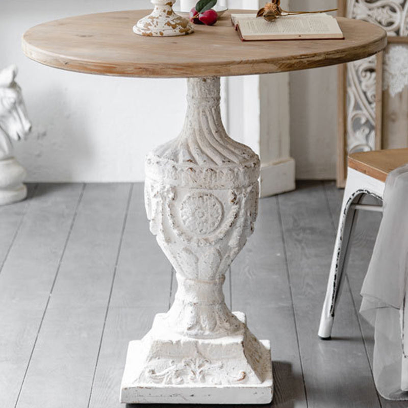 Vintage Carved Cedar Engineered Wood Coffee Table