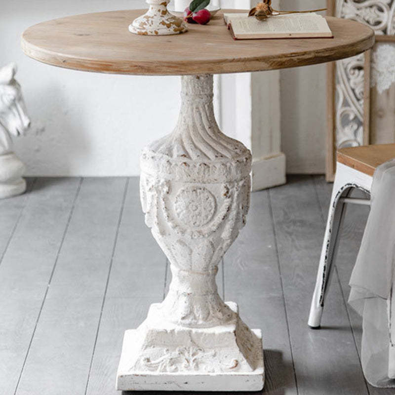 Vintage Carved Cedar Engineered Wood Coffee Table