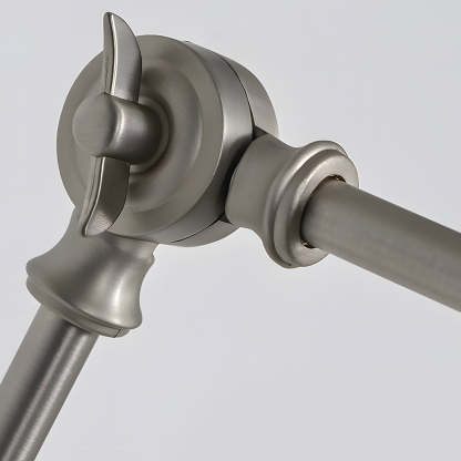 Swing Arm Wall Lamp Long 1 Bulb Rod Rocker Arm Wall Mounted Sconce with 3 Adjustable Joints-Lighom