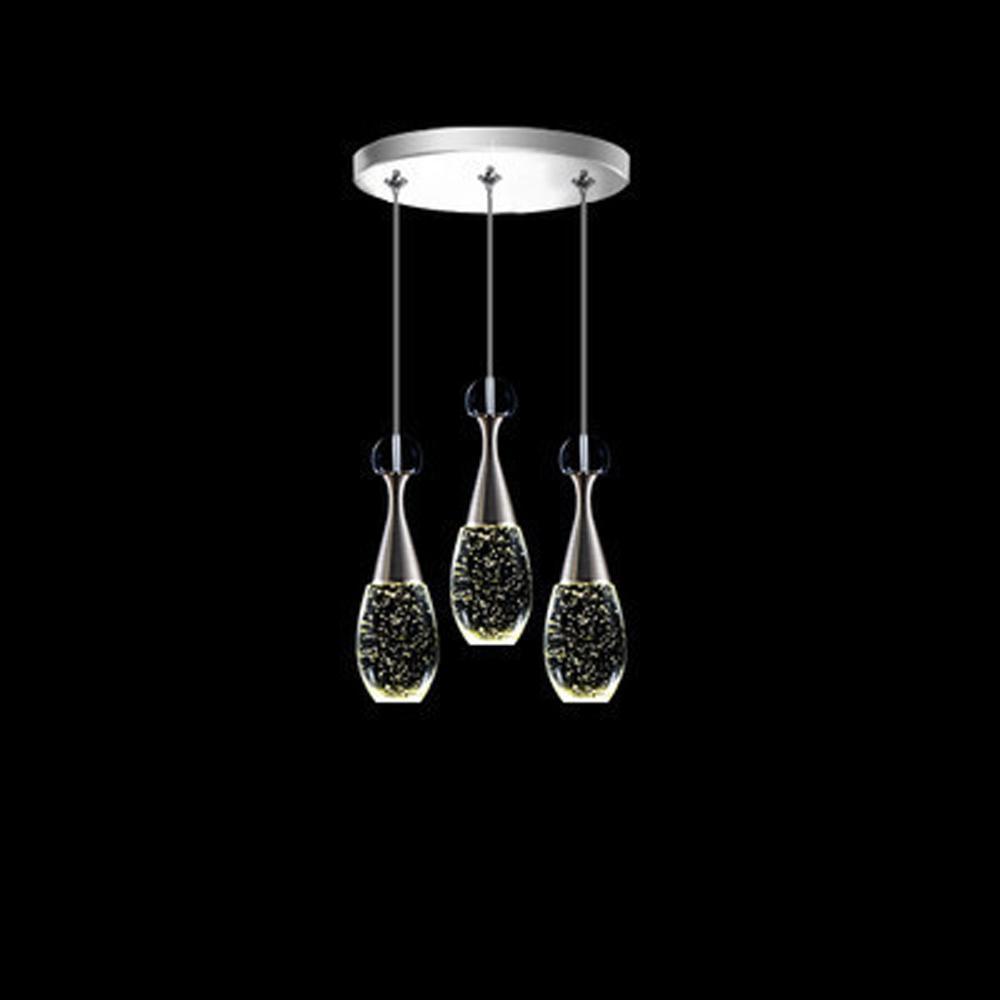 Mini Crystal Electroplated Metal LED Modern Pendant Light Hanging Lamp-Lighom