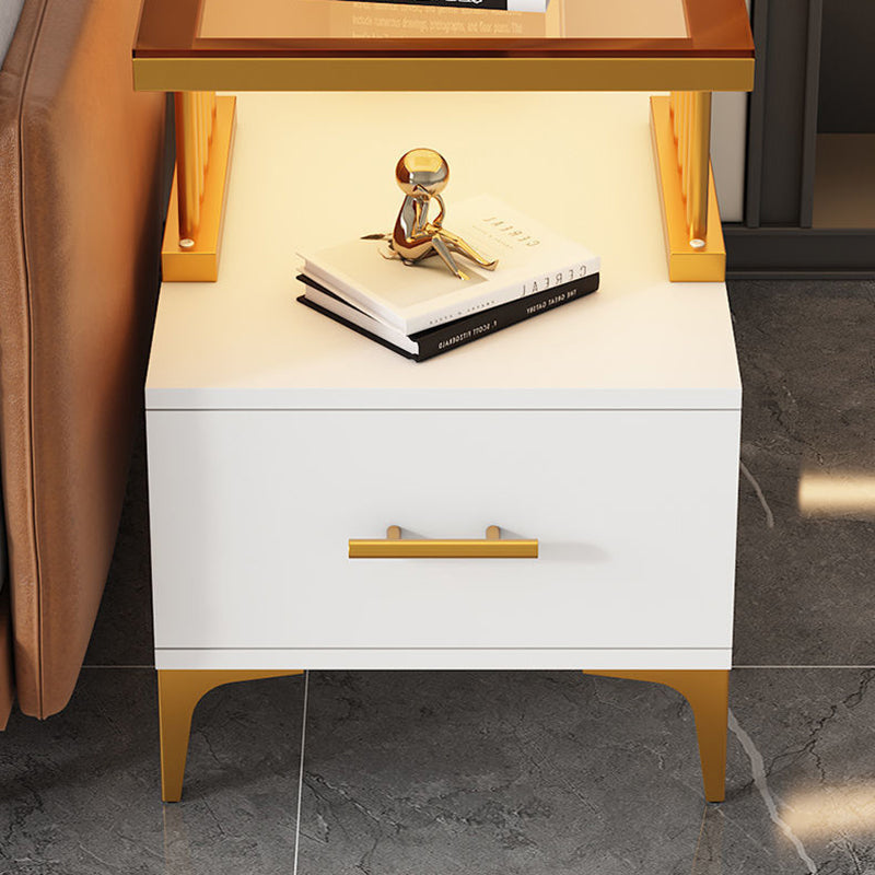 Contemporary Glass 2-Tier End Table