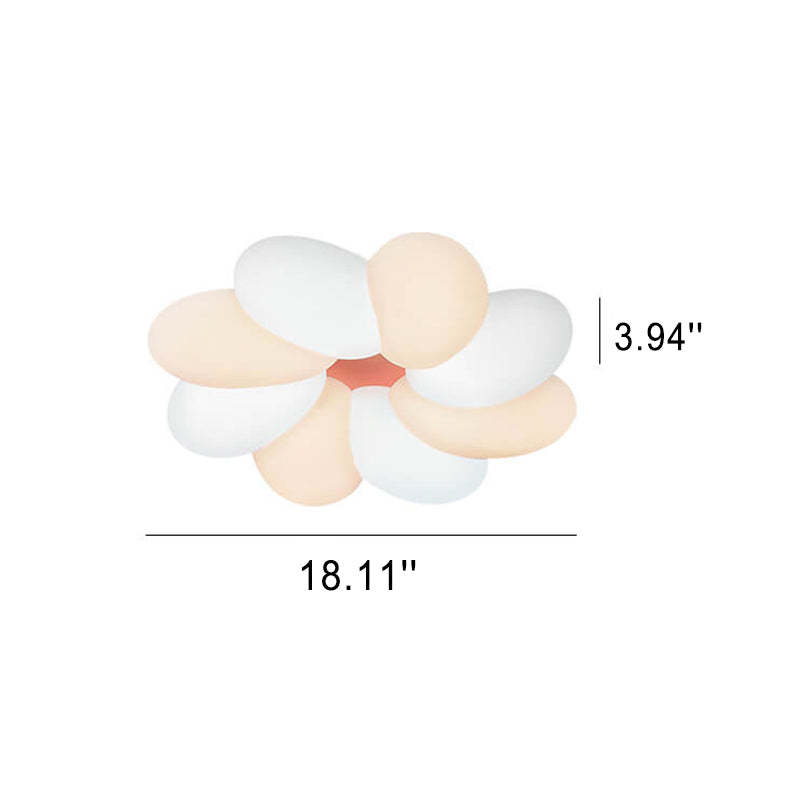 Nordic Colorful Flower LED Flush Mount Light