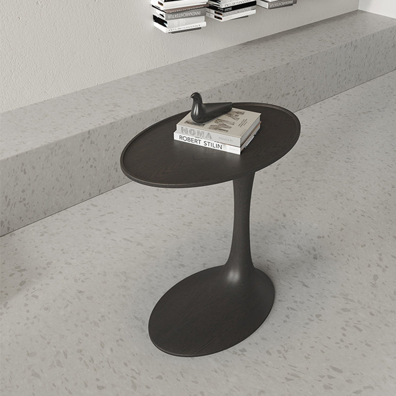 Minimalist Oval Solid Wood End Table
