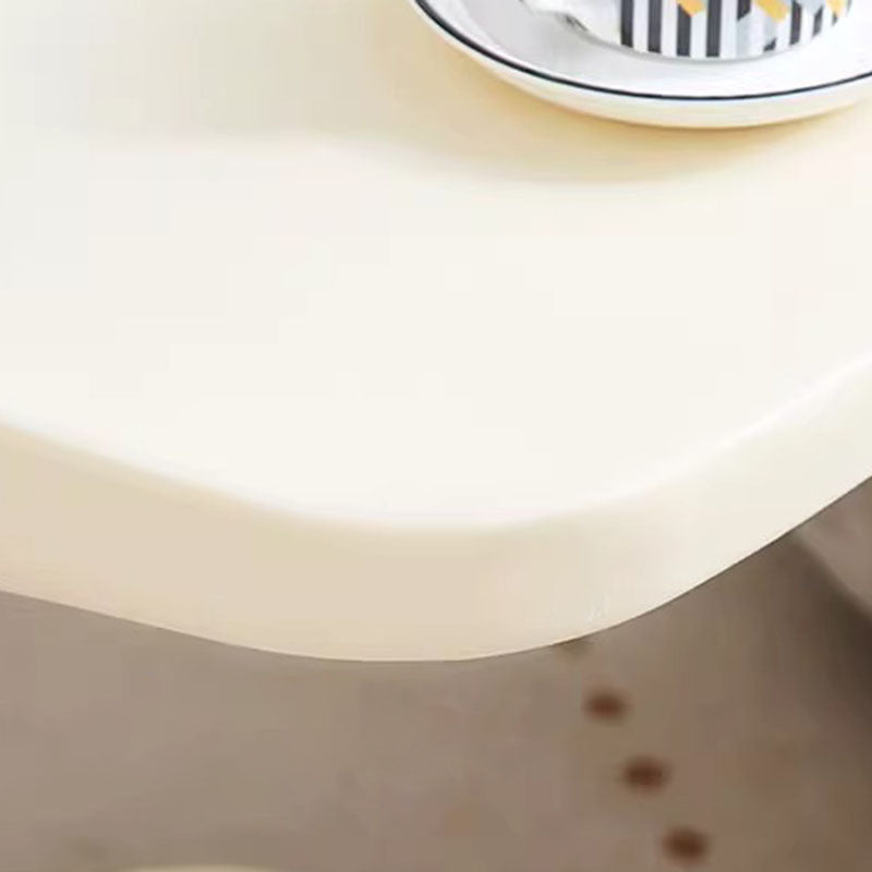 Minimalist C-Shape Acrylic Coffee Table — White