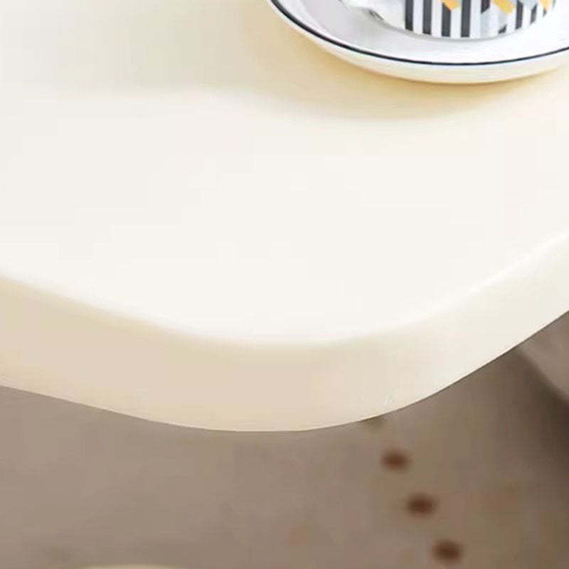 Minimalist C-Shape Acrylic Coffee Table — White