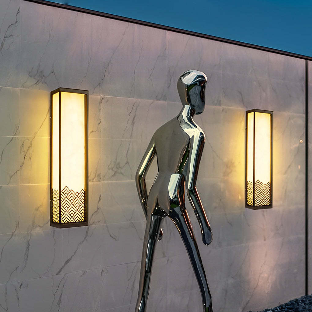 Vintage Waterproof Stainless Steel Brown Wall Lamp Exterior Lights-Lighom