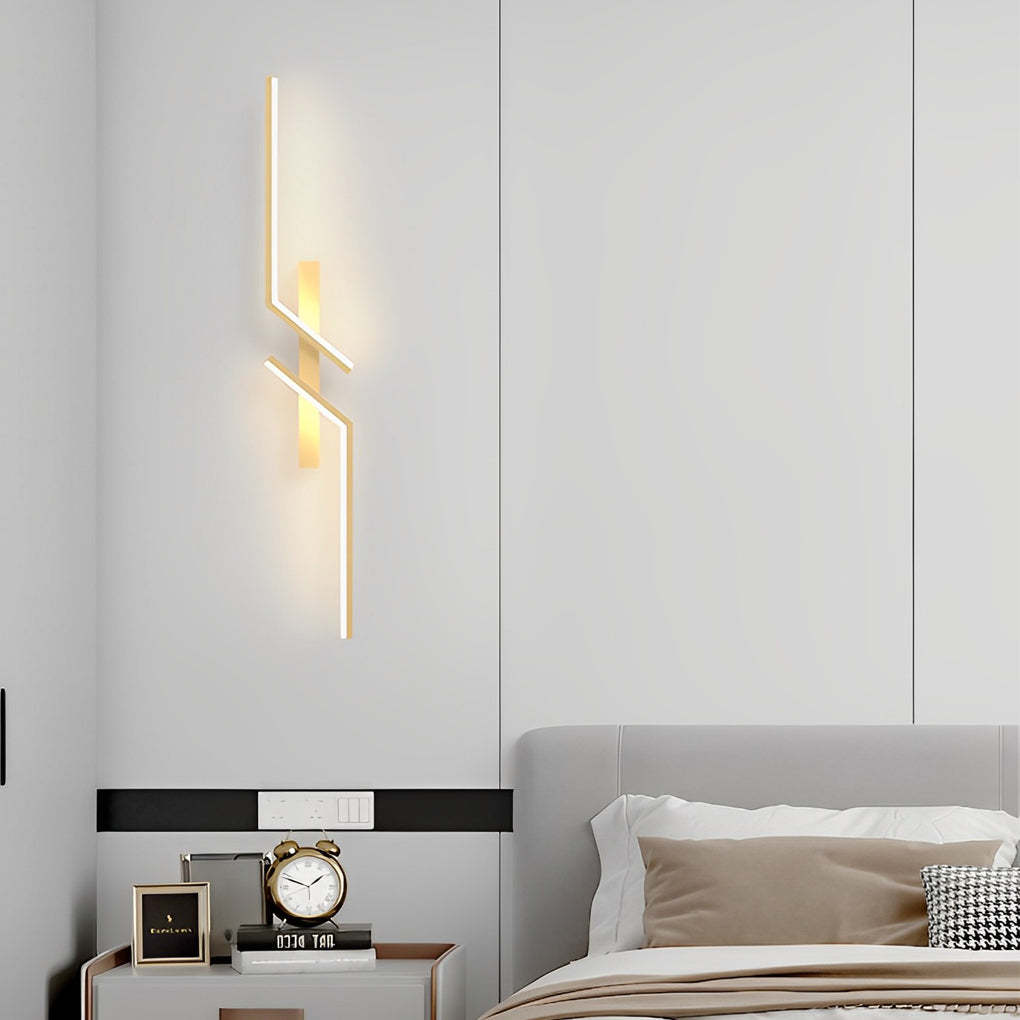 Irregular Symmetrical L Shape Creative LED Minimalist Wall Lamp Sconces Lighting-Lighom