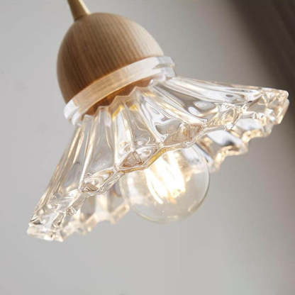 Vintage Log Glass Flower Island Chandelier
