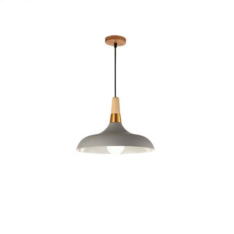 Nordic Macaron Barn Wood Pendant Light