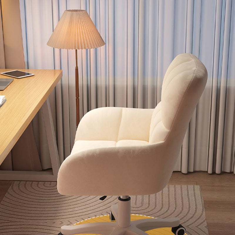 Minimalist Lattice Velvet Steel Desk Chair