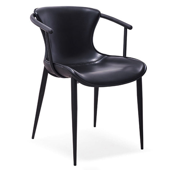 Lighom minimalist trapezoid saddle black dining chairs & benches