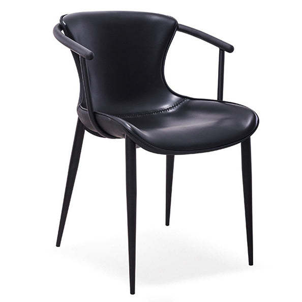 Lighom minimalist trapezoid saddle black dining chairs & benches