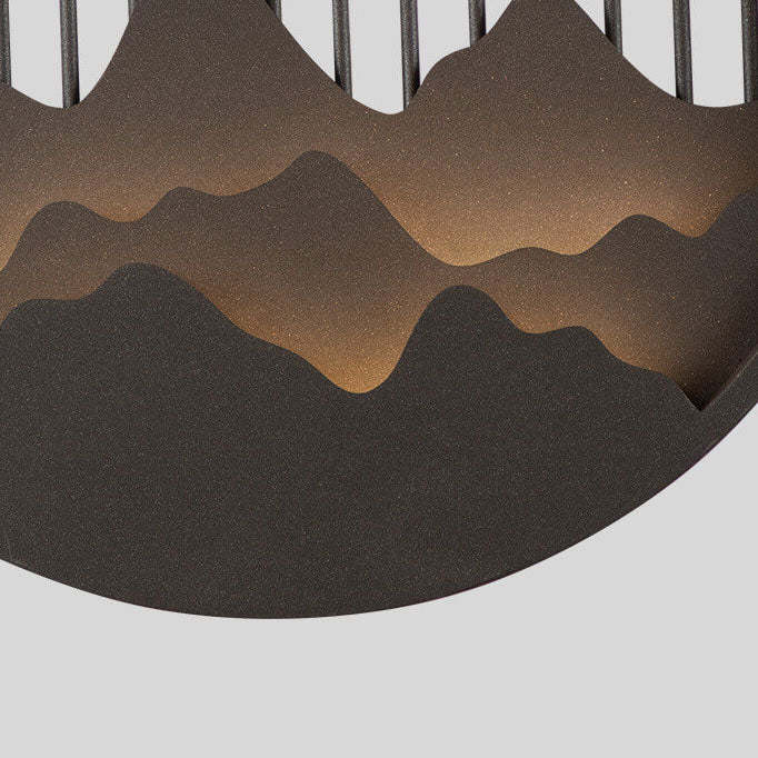 Chinese Modern Mountain Outdoor Wall Light — Warm Light (3000K) / 220V-240V For UK/AU
