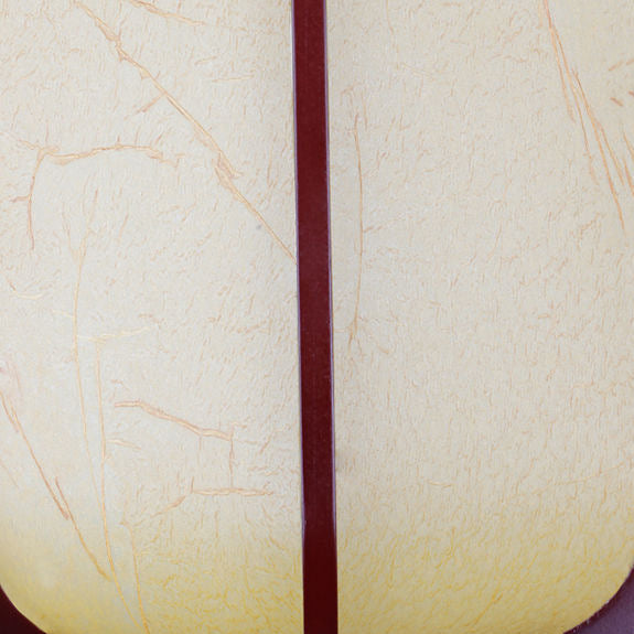 Modern Chinese Faux Sheepskin Wooden Lantern Pendant