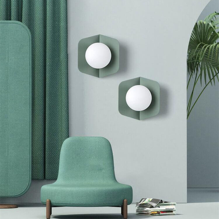 Glass Ball Single Globe Wall Sconce