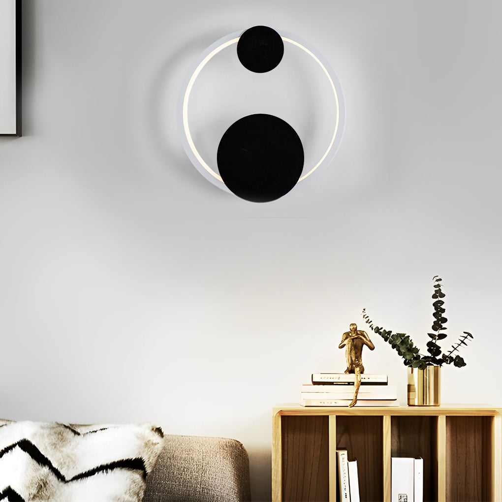 Round Decor Three Step Dimming LED Creative Nordic Wall Sconce Lighting-Lighom