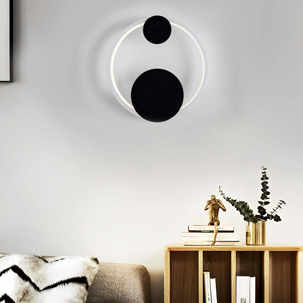 Round Decor Three Step Dimming LED Creative Nordic Wall Sconce Lighting-Lighom