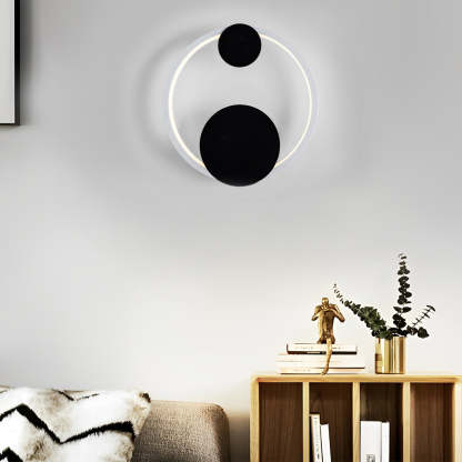 Round Decor Three Step Dimming LED Creative Nordic Wall Sconce Lighting-Lighom
