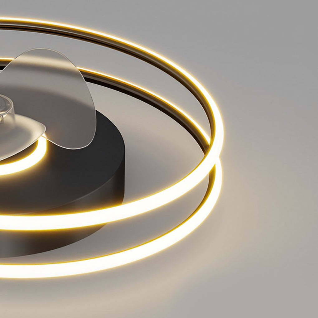 Minimalist Circular Mute LED Nordic Bladeless Fan