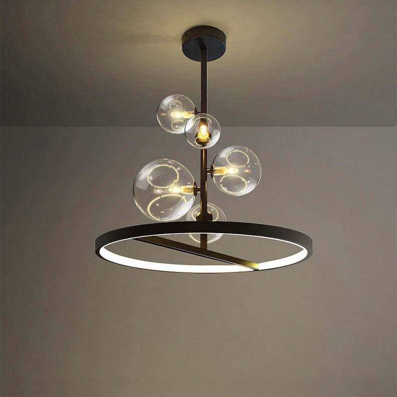 Nordic Round Bubble Ball Glass Chandelier