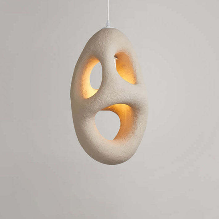 Japanese Wabi-sabi Resin Circle Pendant Light