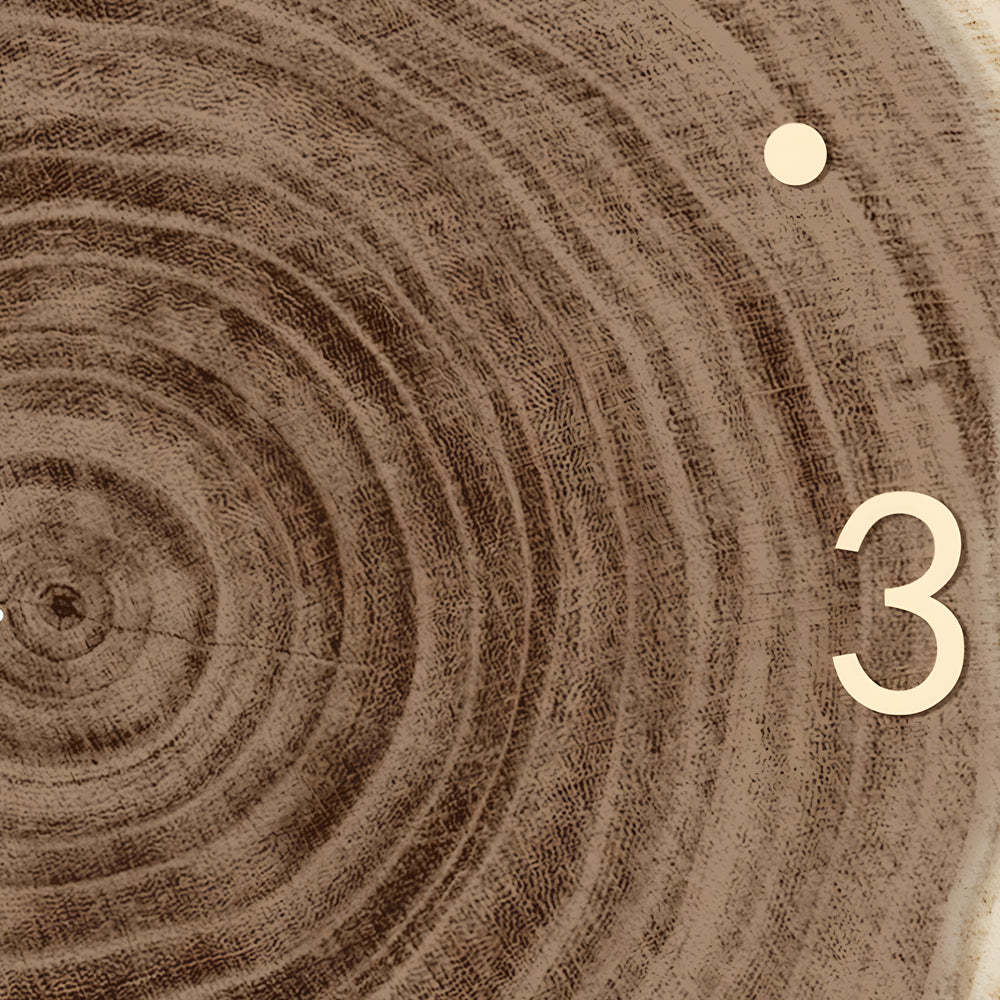 Rustic Wood Slice Clock with Remote