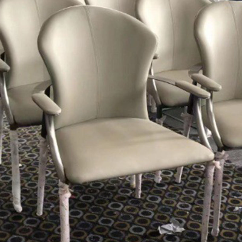 Modern Microfiber Leather Wraparound Dining Chair