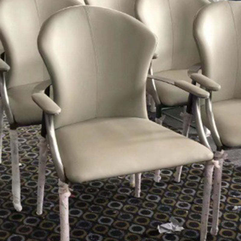 Modern Microfiber Leather Wraparound Dining Chair