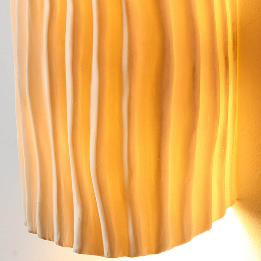 Nordic Resin Striped Half Cylinder Sconce