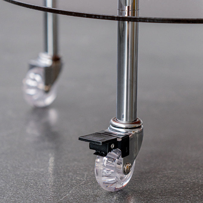 Nordic Cloud Acrylic Rolling Side Table 2-Tier