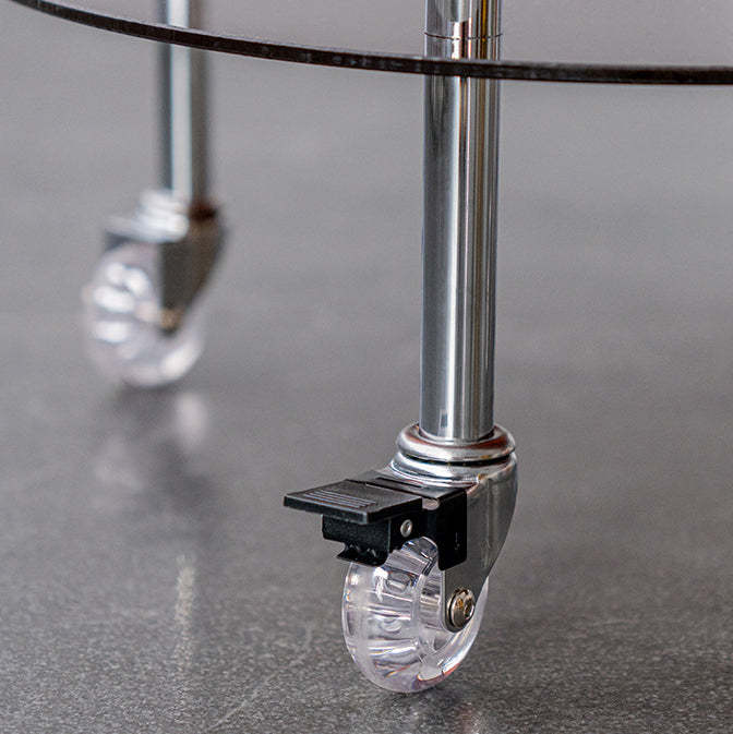 Nordic Cloud Acrylic Rolling Side Table 2-Tier