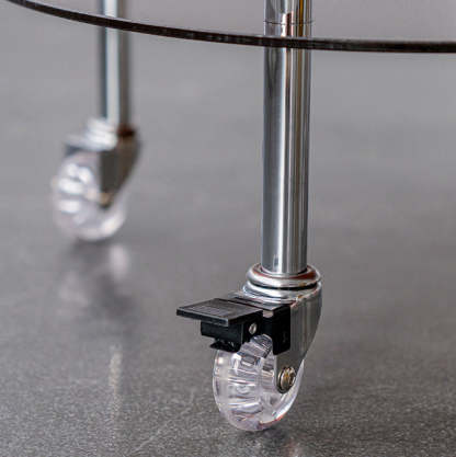 Nordic Cloud Acrylic Rolling Side Table 2-Tier