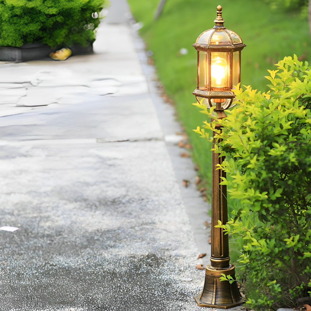 Vintage Golden LED Outdoor Pathway Light Luxury European-style Lawn Lamp-Lighom