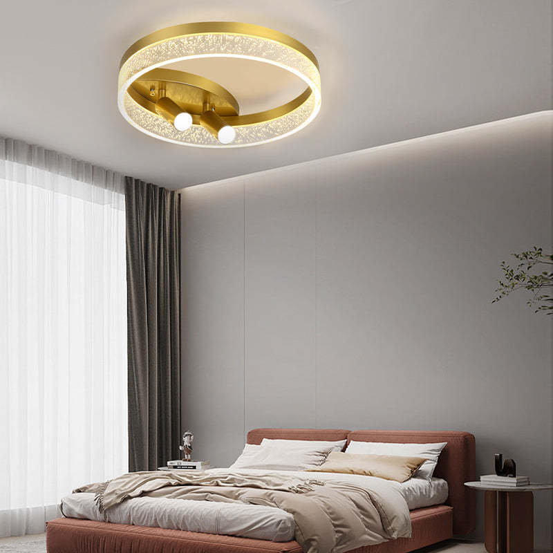 Round Dimmable LED Modern Ceiling Light with Spotlights