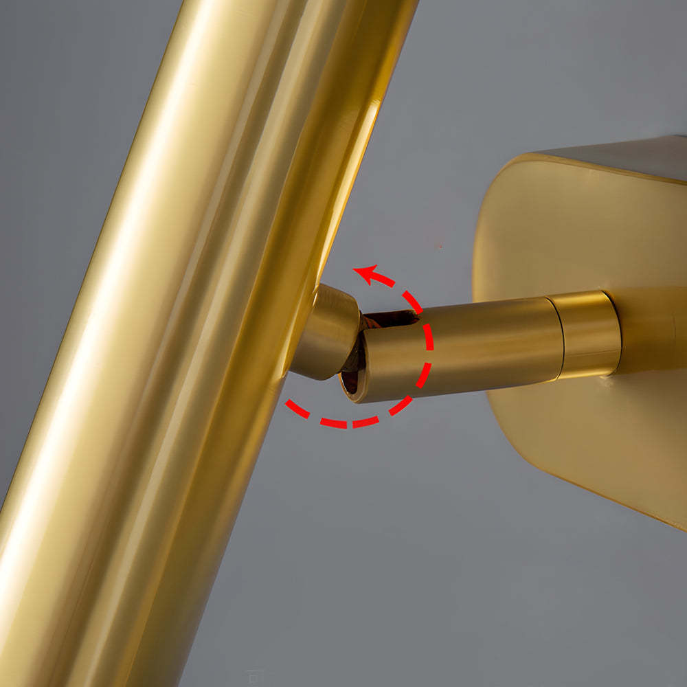 Brass 1-Light Slender Adjustable LED Wall Spotlight