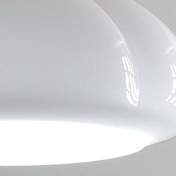 Modern Cream Rubberwood 1-Light Ceiling Light