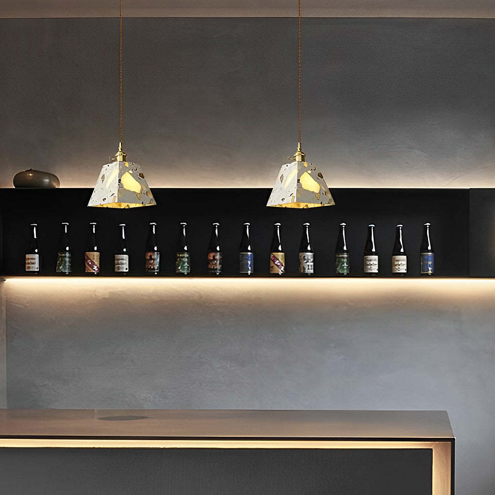 Retro Terrazzo Concrete Nordic LED Chandelier