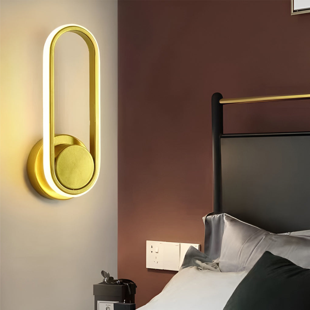 330° Rotatable Rounded Rectangular LED Nordic Wall Lamp Wall Sconce Lighting-Lighom