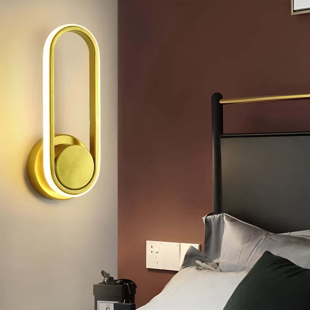 330° Rotatable Rounded Rectangular LED Nordic Wall Lamp Wall Sconce Lighting-Lighom