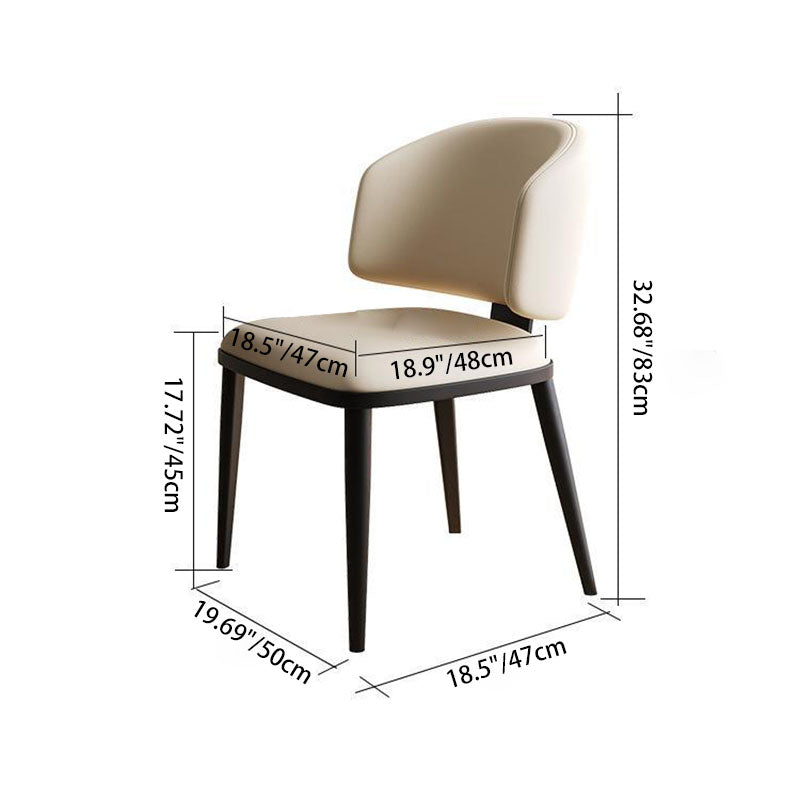 Modern Luxury Leather Iron Chair — Brown