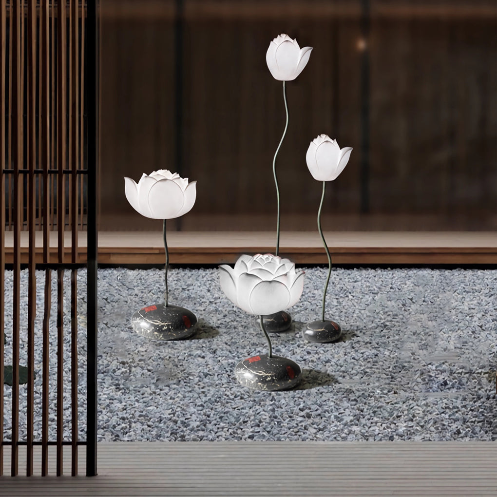 Short Fancy Lotus Aesthestics LED Flower Floor Lamp-Lighom
