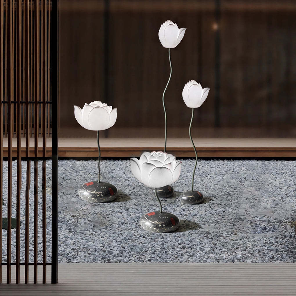 Short Fancy Lotus Aesthetic LED Flower Floor Lamp