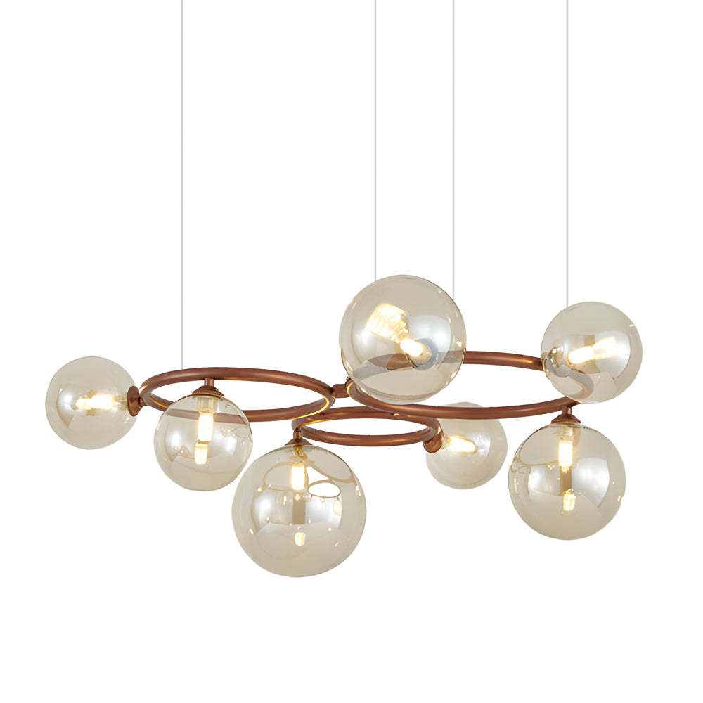 5/7/9-Light Glass Ball Circular Contemporary Chandelier