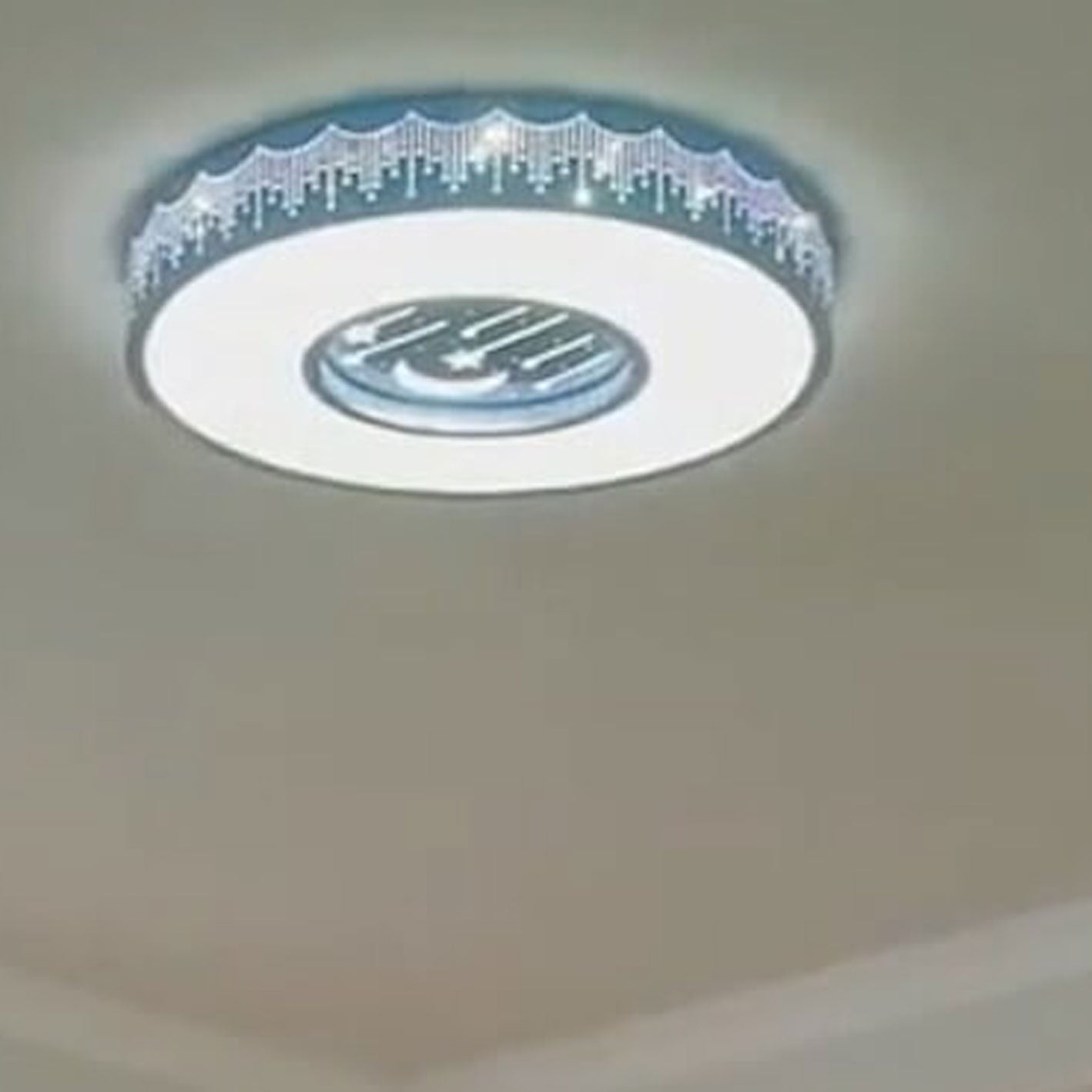 Minimalist Starry Sky Round Kids LED Flush Mount Light