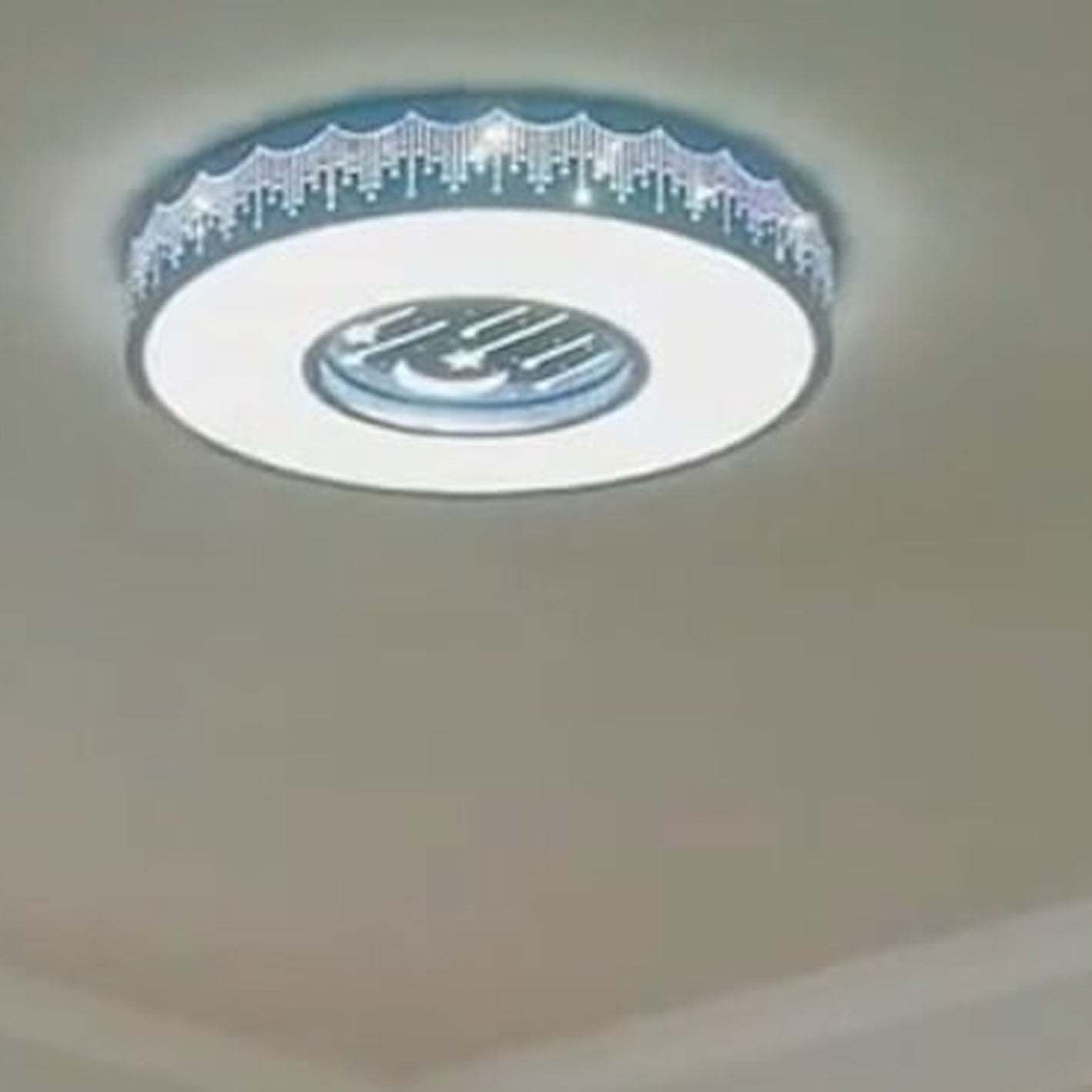 Minimalist Starry Sky Round Kids LED Flush Mount Light